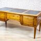Vintage Grand Ash Prewar Desk with Brass Fillings, 1930s