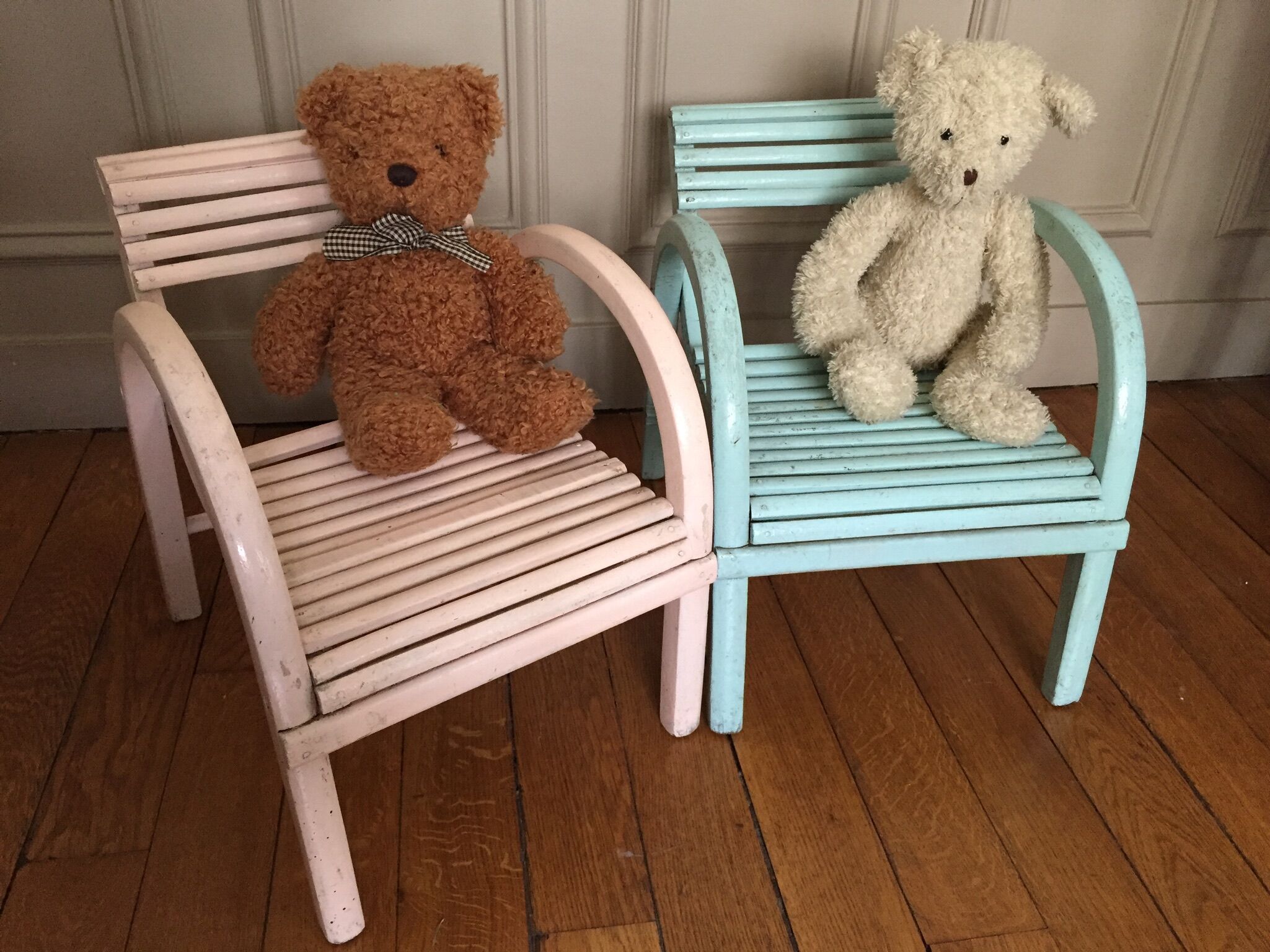 Pair of old children's chairs