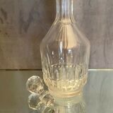 Carved crystal decanter signed baccarat