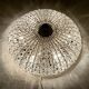 Floral Crystal Glass Flush light
