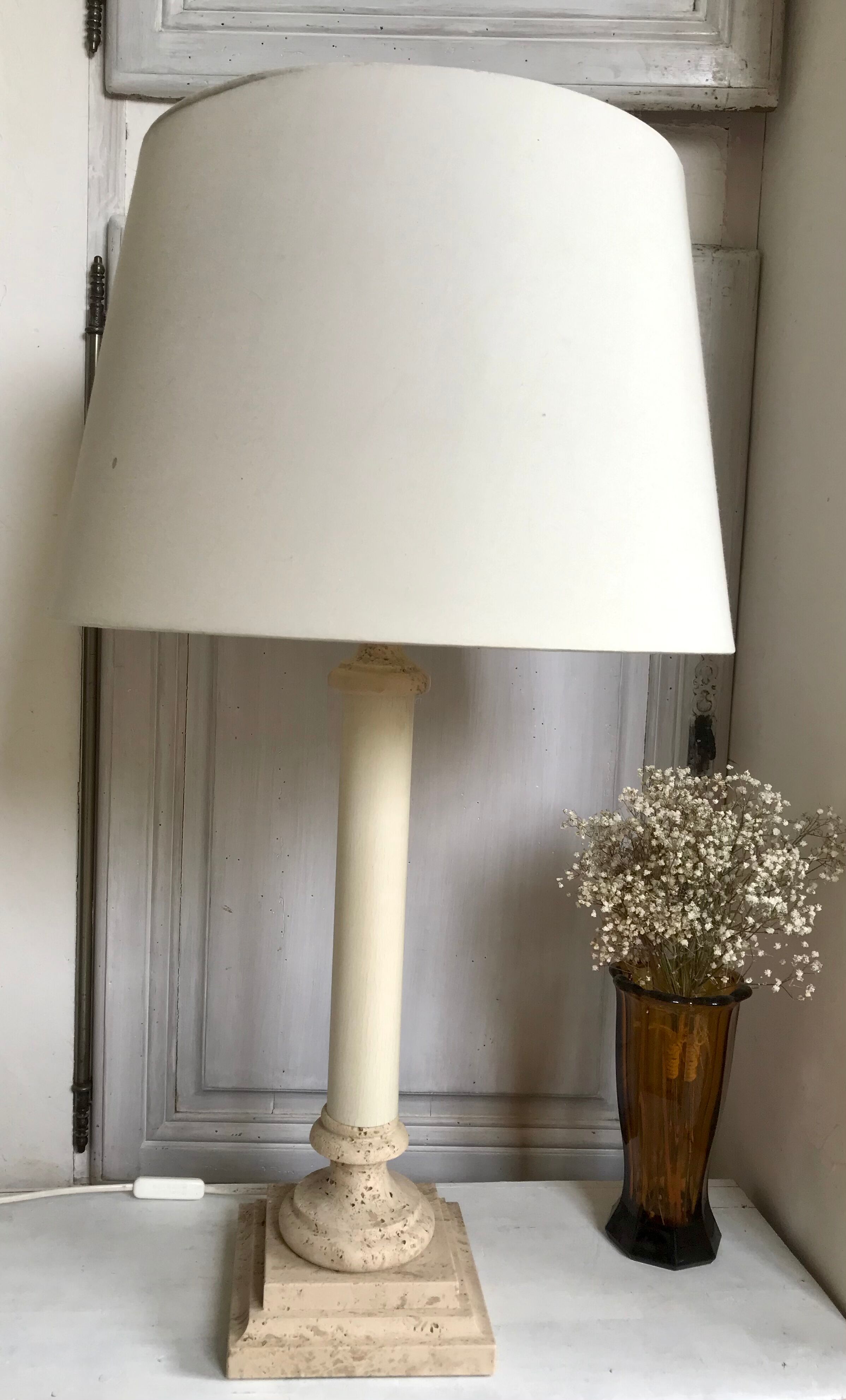 Stone lamp the Vintage Dolphin 55cm