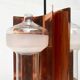 Mid-century German glass and copper pendant lamp by Cosack, 1960s.