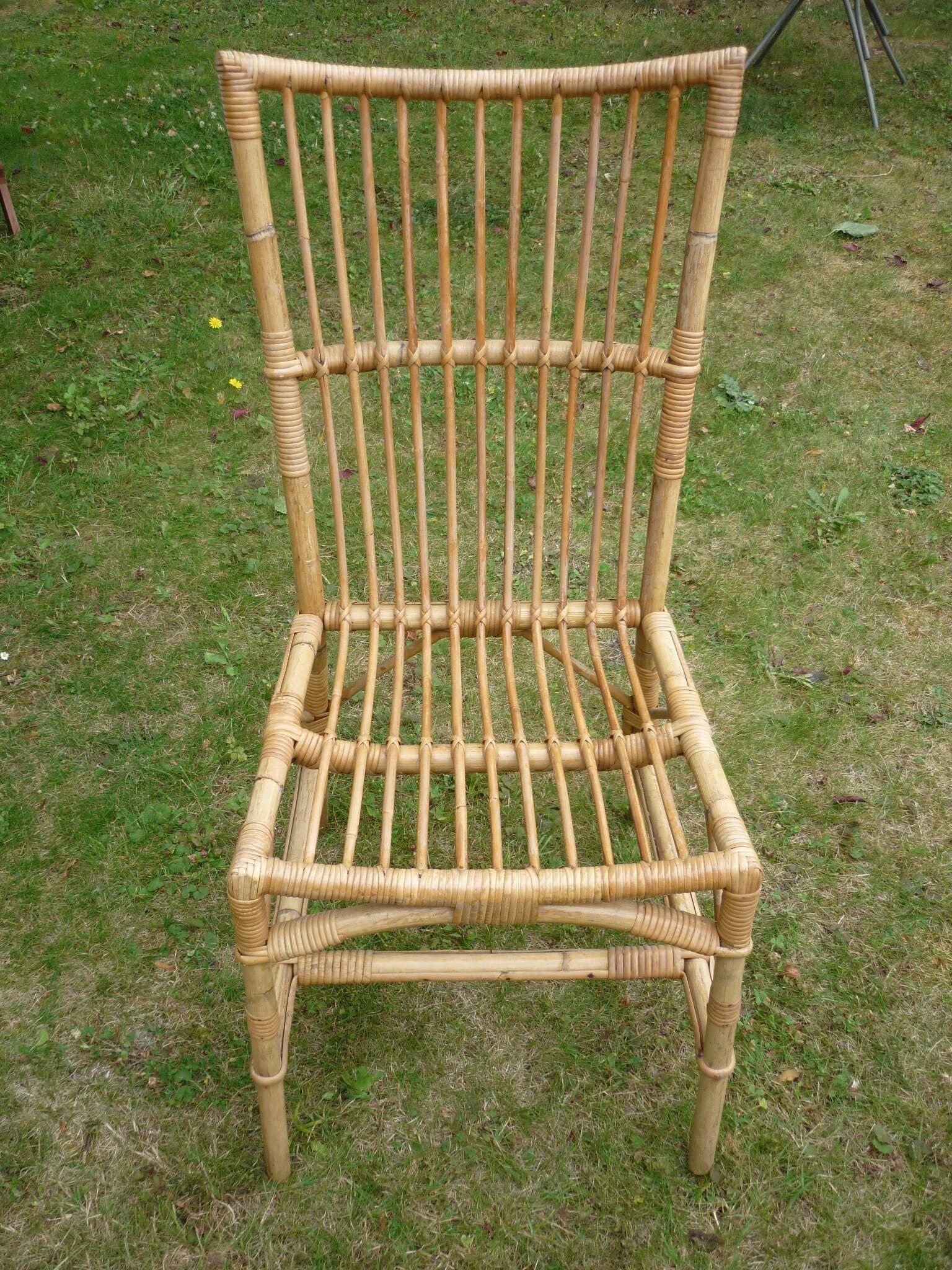 Rattan and bamboo chair