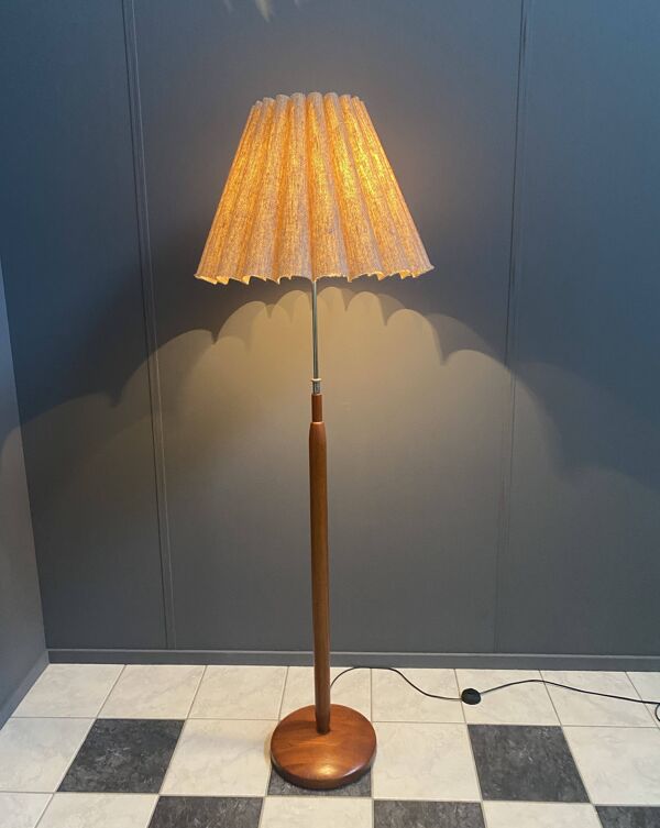 Lampe de sol Domus Teck 1960, avec étiquette d'origine !