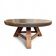 Round brutalis coffee table with brass / copper top / 1960s
