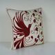 Housse de coussin brodée vintage 48x48 cm