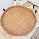 Vintage coffee table wood and rattan 1960