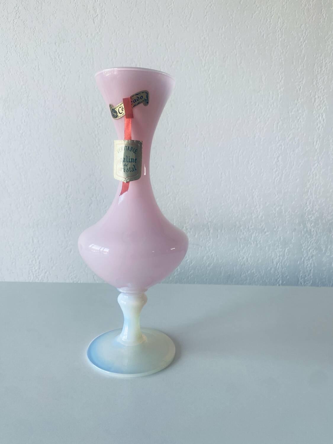 Pink opaline vase