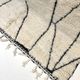 Moroccan Berber carpet Beni Ouarain with black graphic patterns 3,09x1.99m