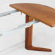 Vintage Danish round extendable dining table 1960s