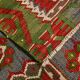 5x11 Kilim Red & Blue Geometric Vintage Rug, 168x342Cm