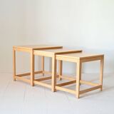 Ensemble de tables gigognes scandinaves