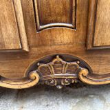 Louis XV style sideboard in walnut and marble
