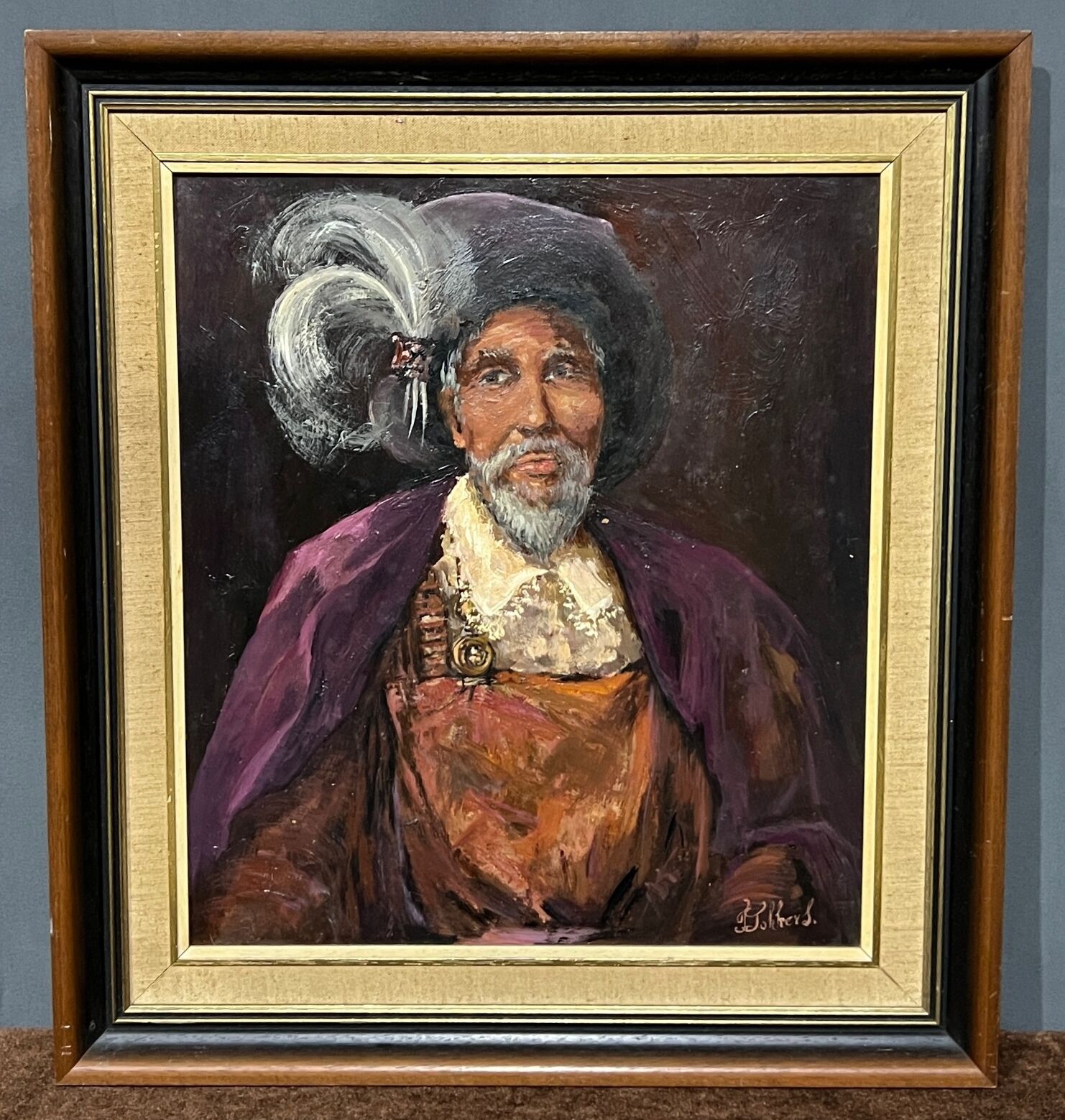 J. Lockers. Portrait of a Spanish knight. Oil on panel.