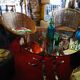 Table basse des années 70 verre et chrome