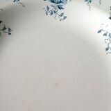 Set of 6 hollow plates, floral decor blue/green