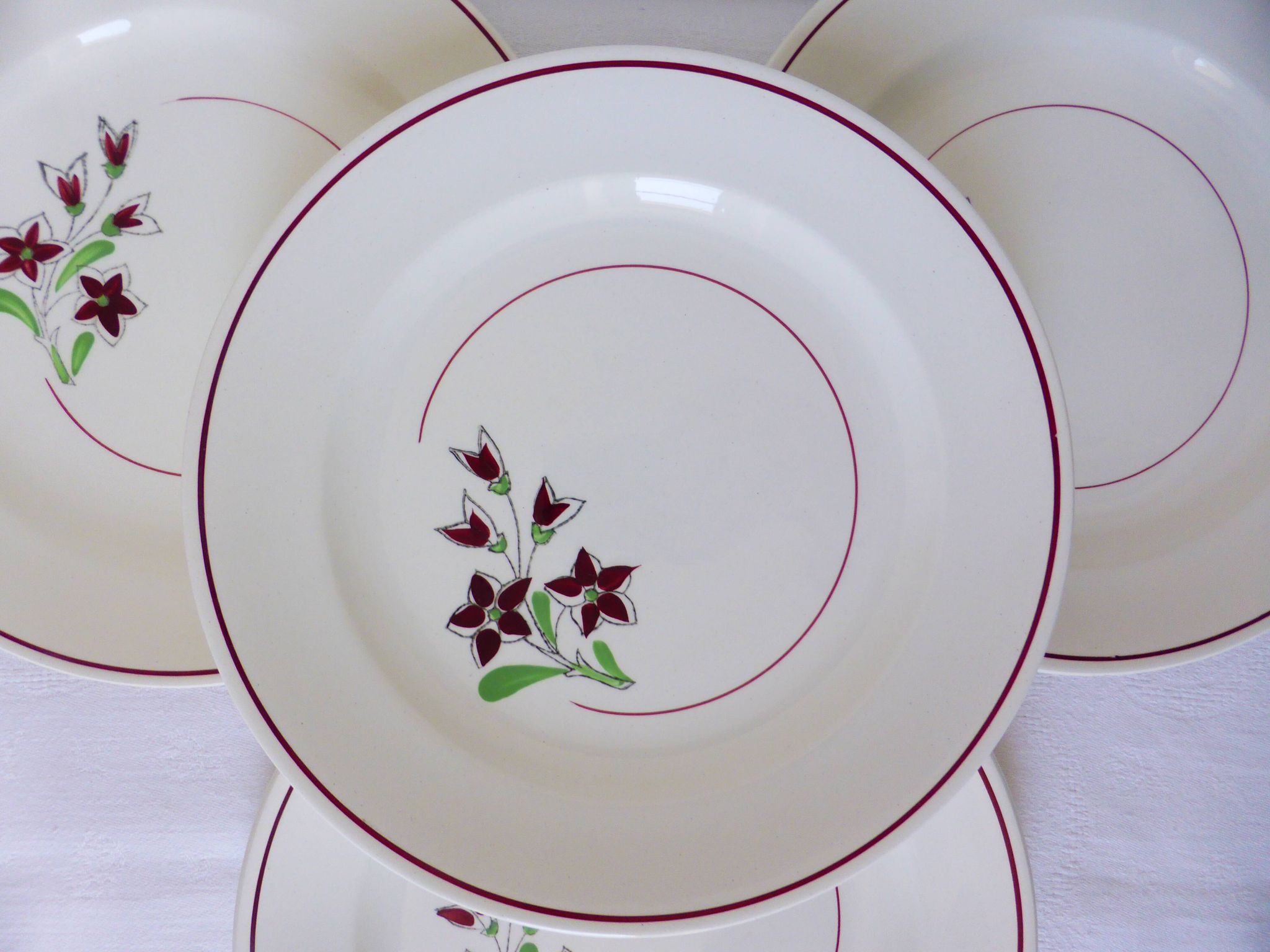 4 vintage flat plates from the Salins factory 210636