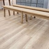 Two oak farm benches