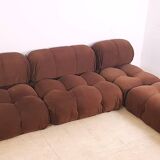 Mario Bellini Camaleonda Modular Sofa In Brown Velvet By C&B Italy 1970s