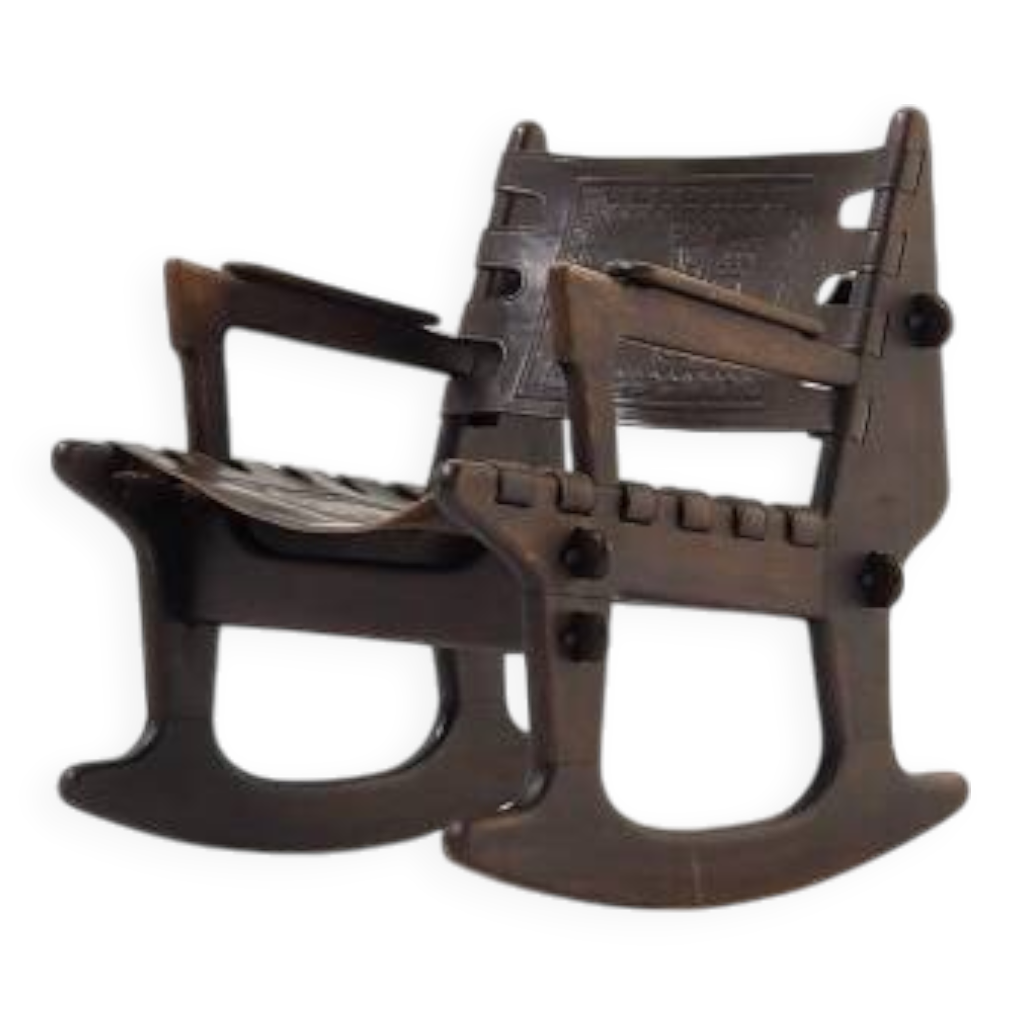 Rocking Chair by Angel Pazmiño for Muebles de Estilo, Ecuador