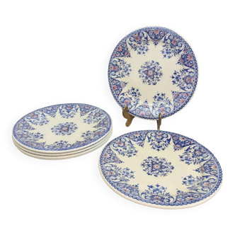 6 Gien Rouen dinner plates