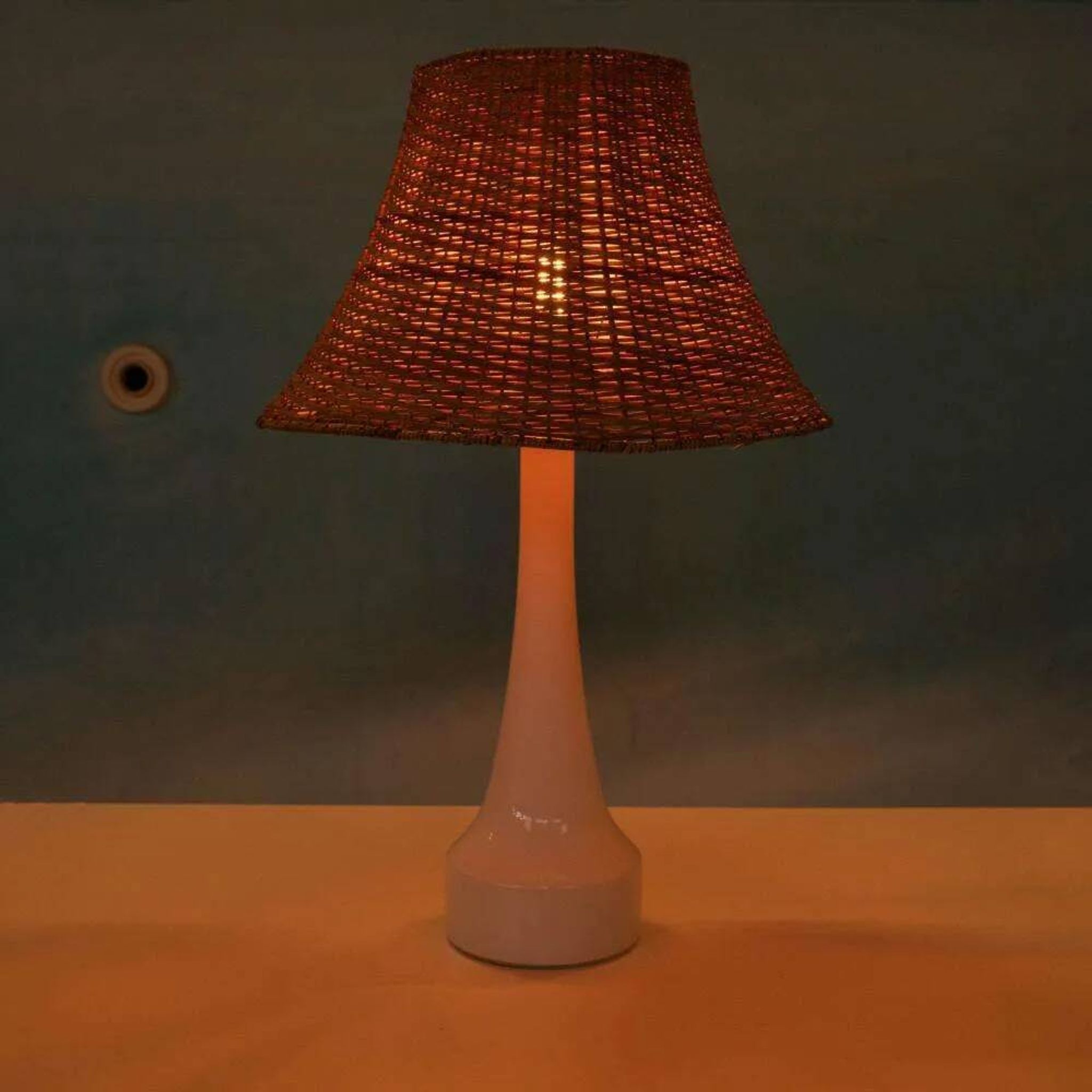 Lampe de table nordique en verre vintage Holmegaard