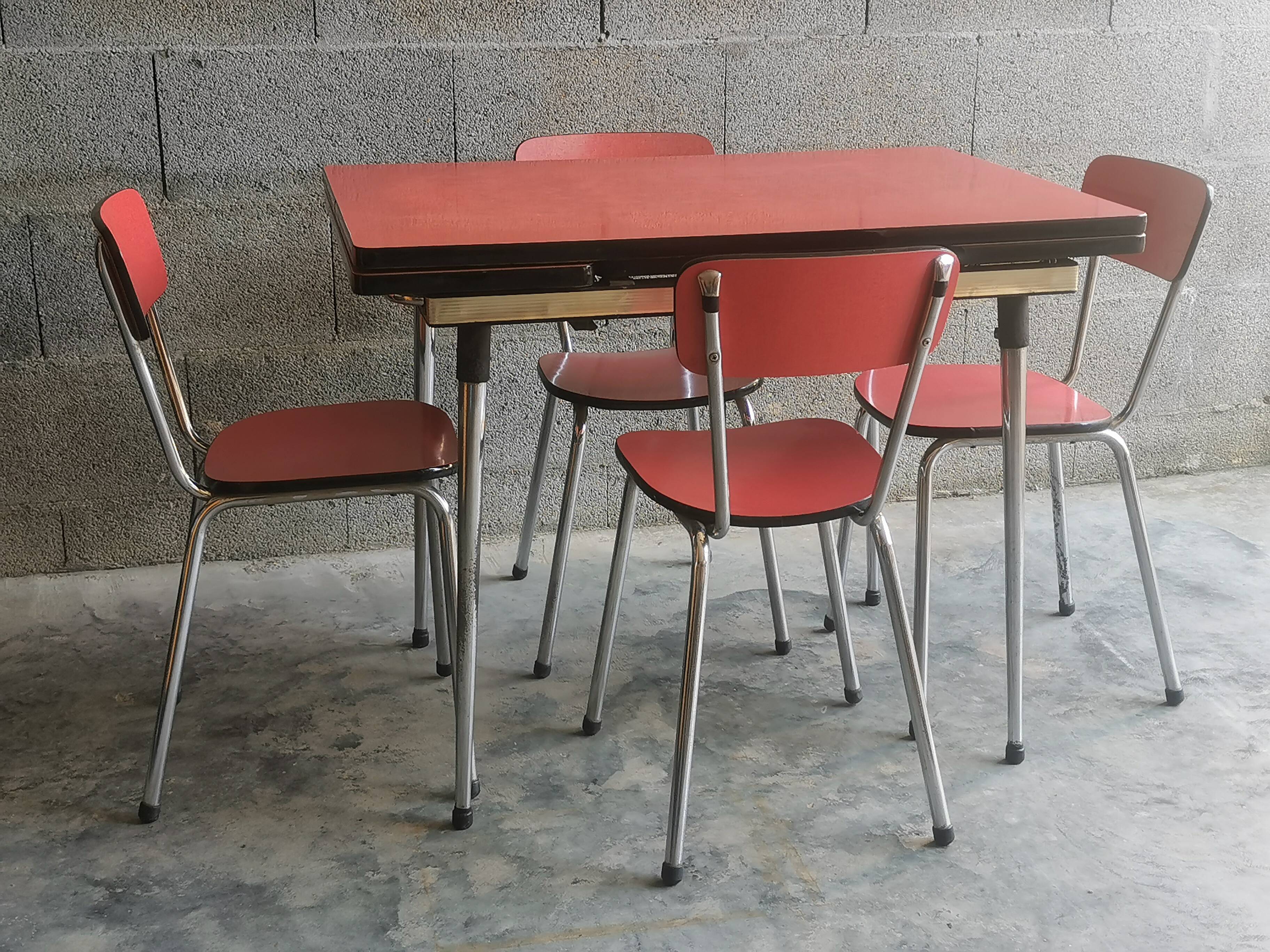 Vintage formica table and 4 chairs