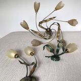 Set of 3 chandeliers and 5 wall lights