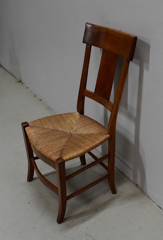 Cherry langer chair, directoire period - 1st part of the nineteenth century