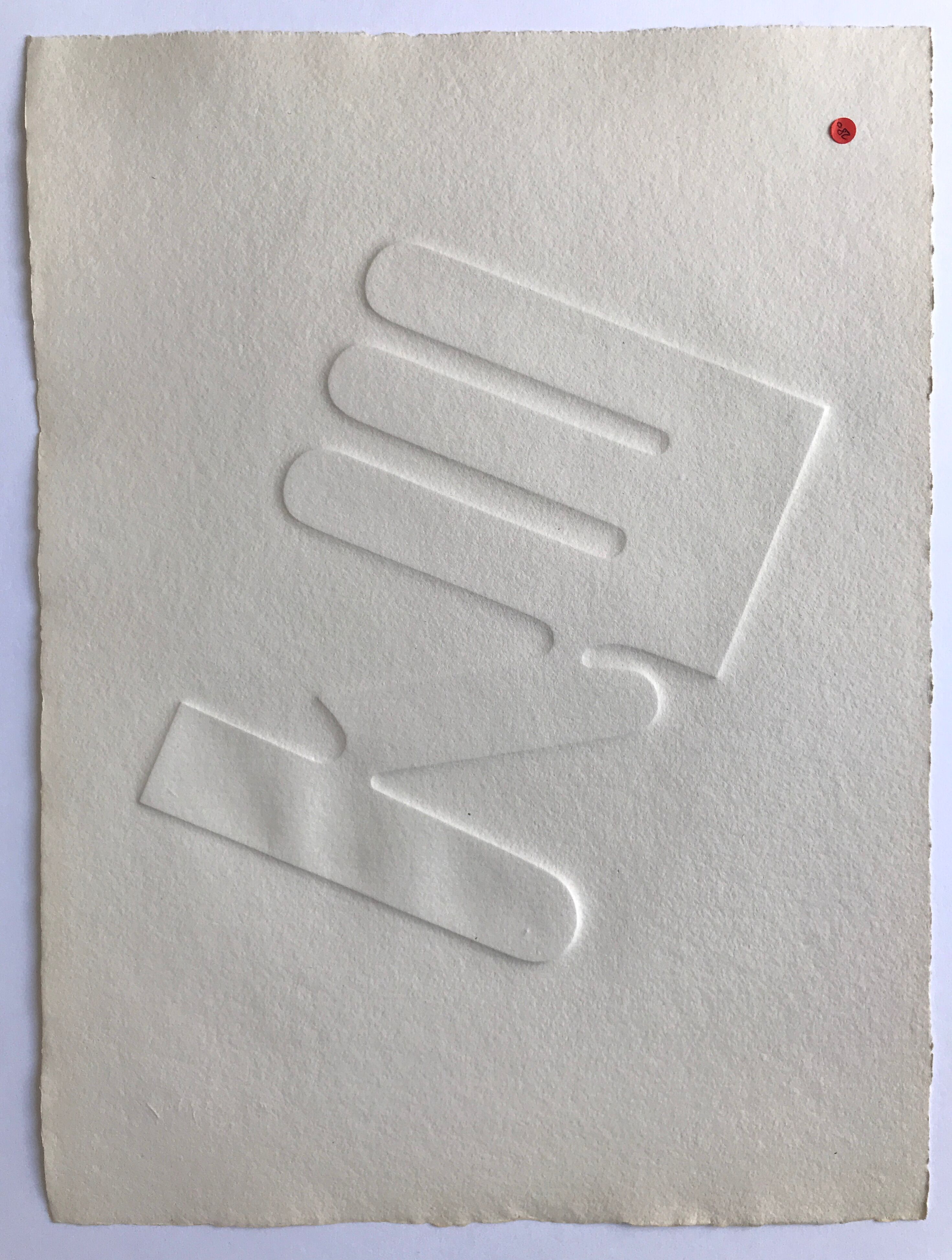 Signed and numbered print by Jean Legros, Geometric relief I, 1972