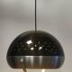 Space Age pendant chandelier smoked plexiglass & aluminum 1970s