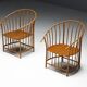 Rustic Wabi Sabi Bamboo Armchairs, France, 1970s
