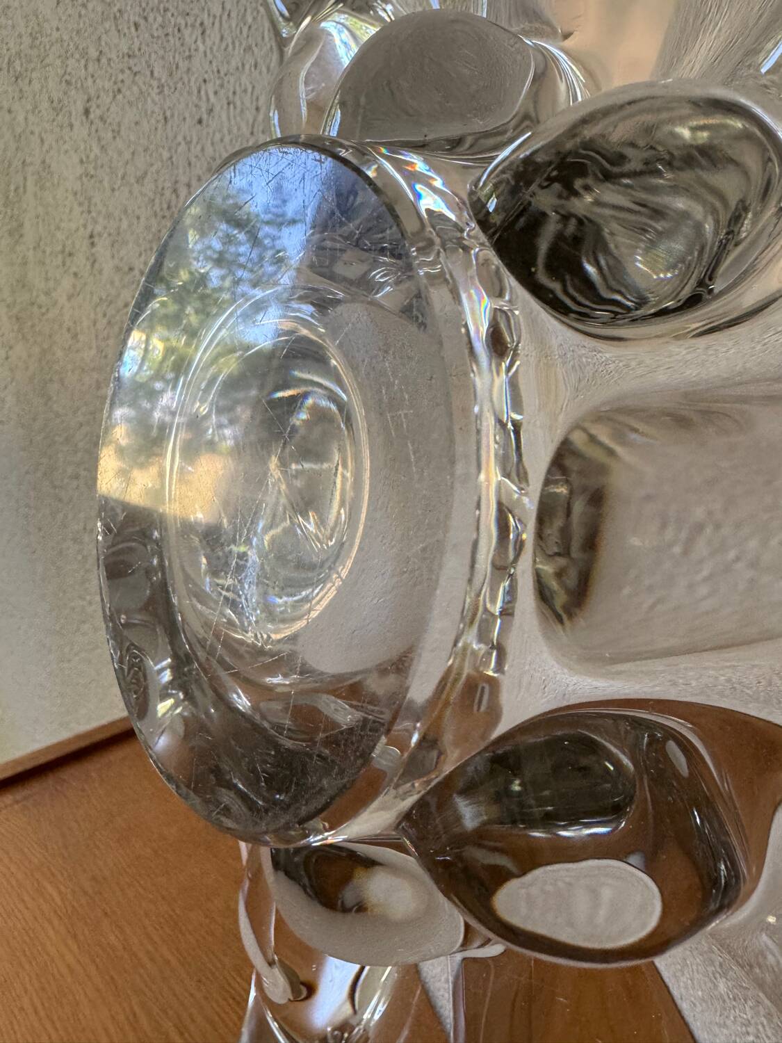 Grande coupe cristal étoile années 60