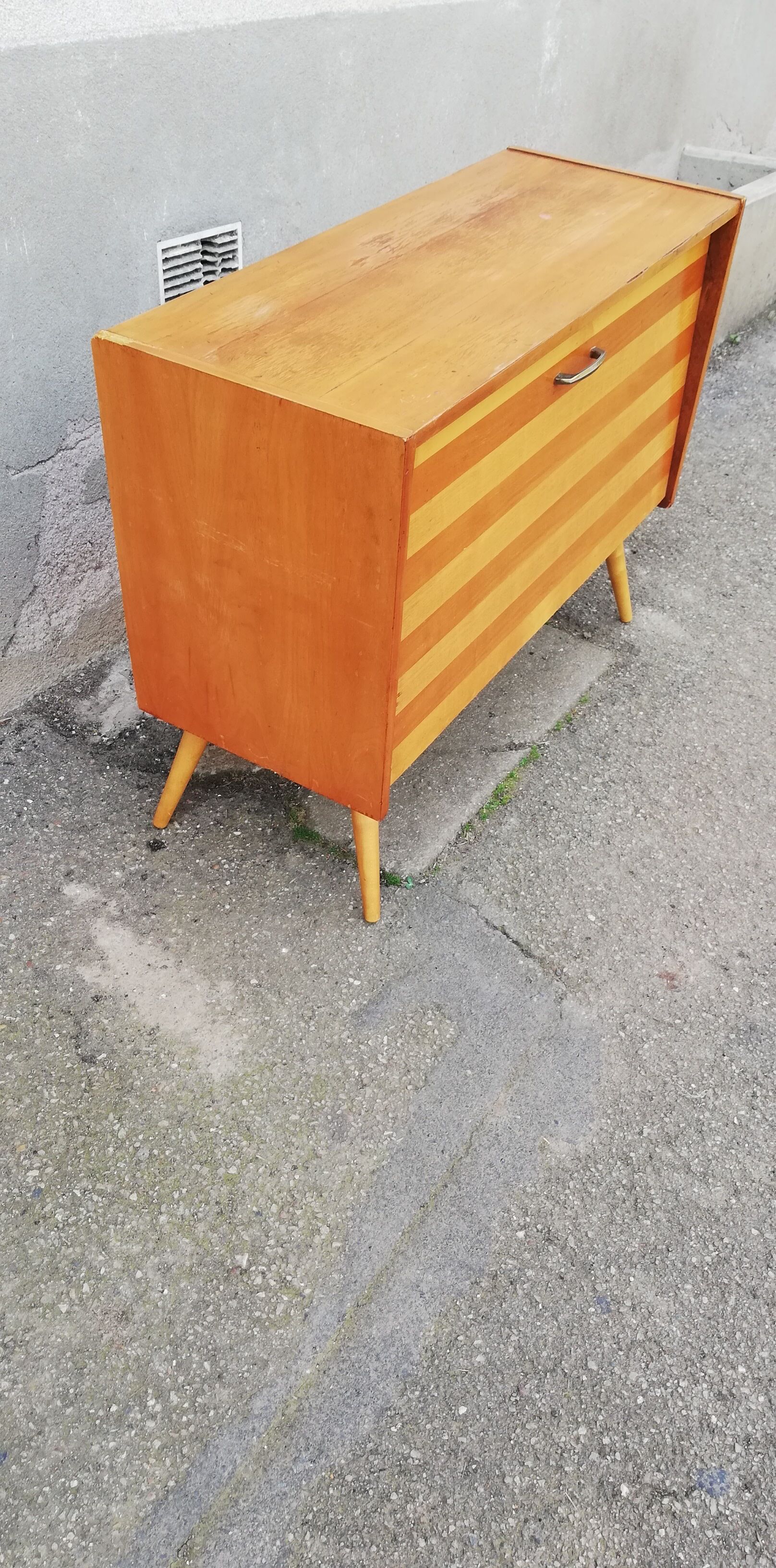 Vintage shoe cabinet compass feet