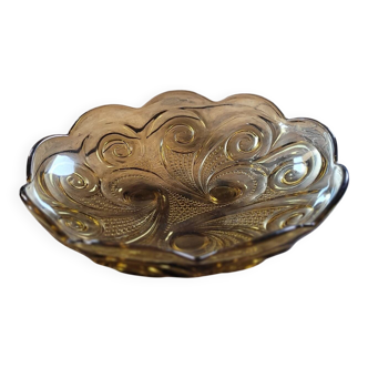 Amber glass bowl — 1970s