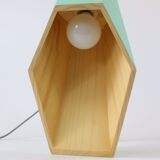 Lampe de table en bois polychrome Seletti minimaliste