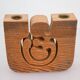 Scandinavian Modern Candle Holder in Wood by Gunnar Kanevad, Sweden, Organic Shape