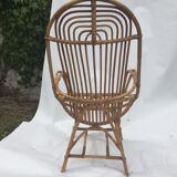 Pair of rattan armchairs