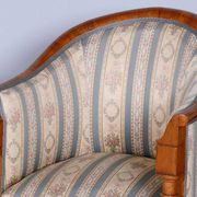 Biedermeier Birch Seating Set, Vienna, Austria, 1830s, Set of 3