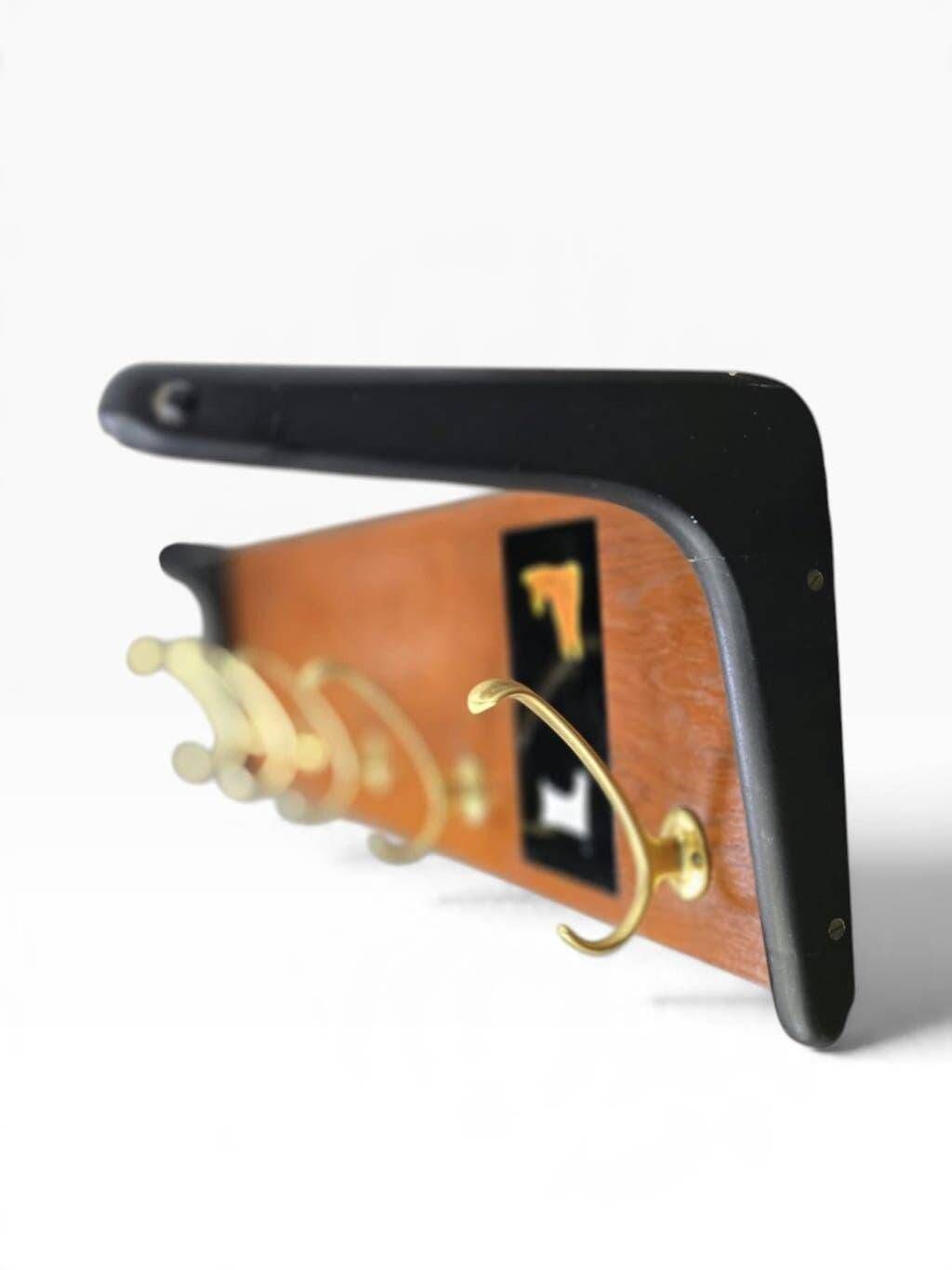 Vintage wall coat rack 'Boomerang' A. Hendrickx