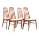 Teak & Wool Eva Dining Chairs by Niels Koefoed for Koefoed Hornslet, 1960s,