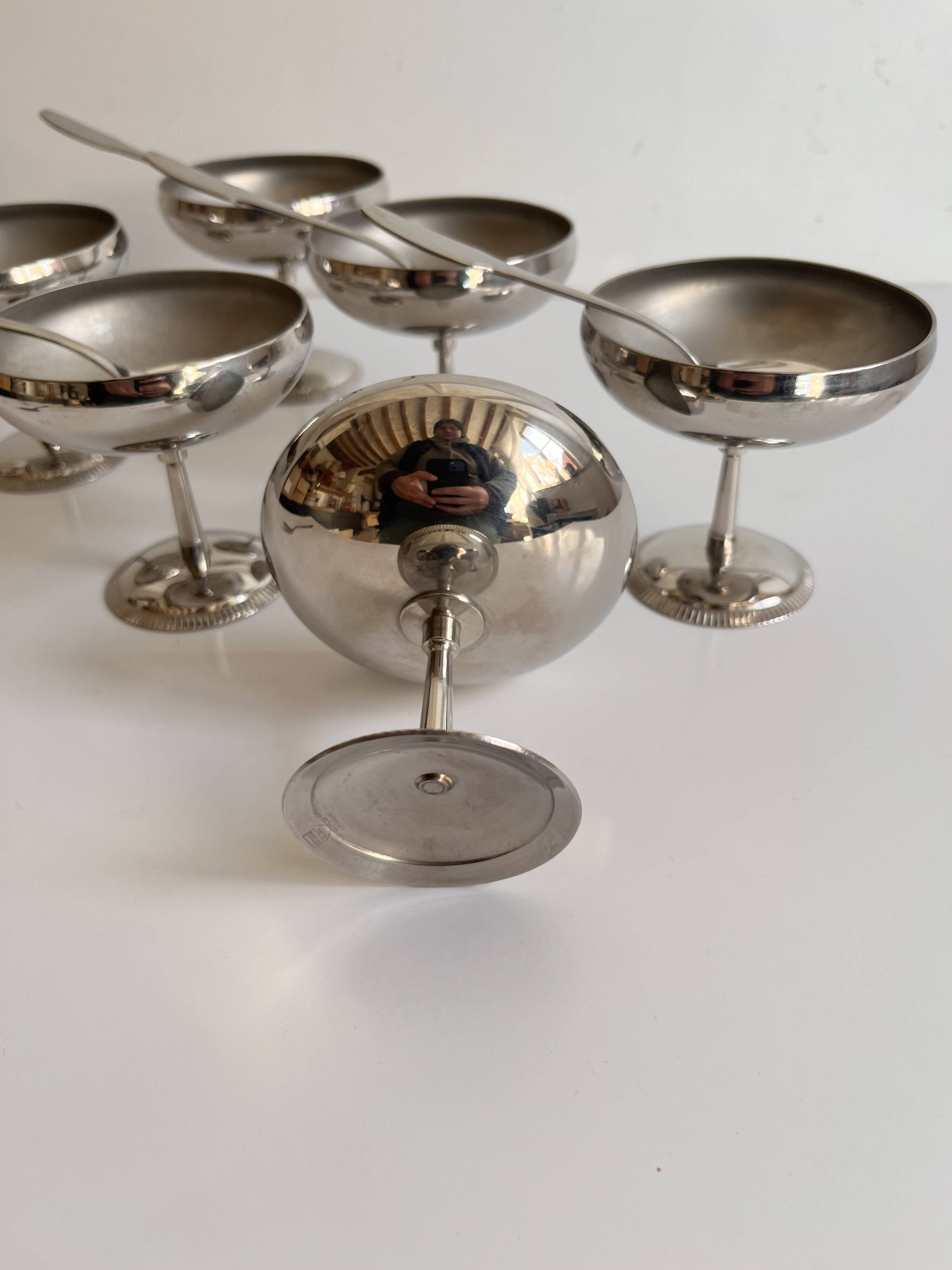 Stainless steel ice cream bowls Letang & Rémy