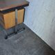 Bureau in Bauhaus mid-century style made of wood and black leather, Hungarian 1960s.