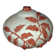 Large vase with relief plant decoration, raw art.