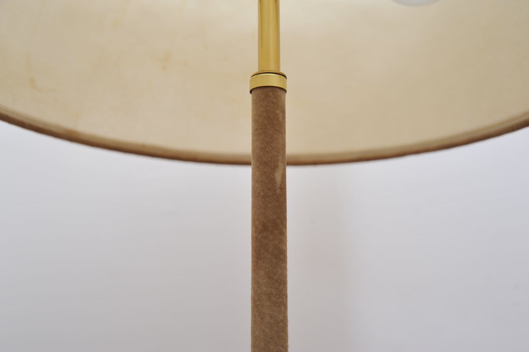 Suede table lamp, 1950s