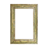 Large patinated solid wood mirror
