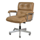 Modern leather office chair with chrome base, 1970s.