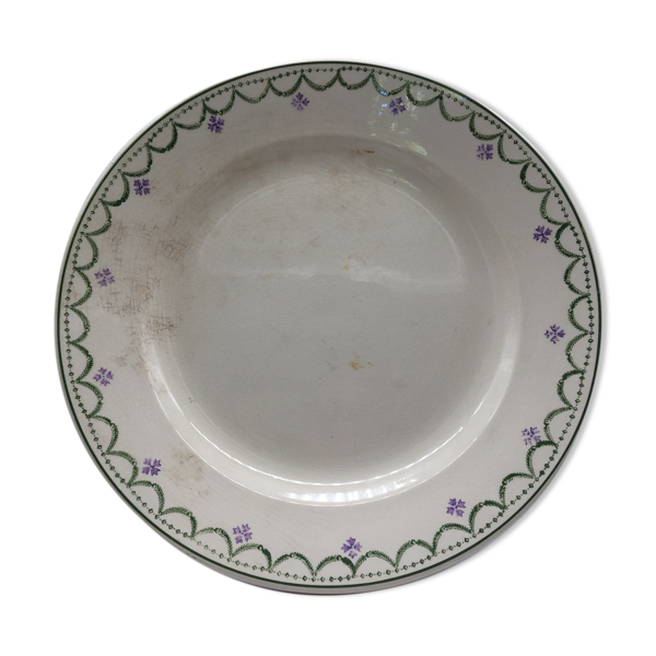 Plat de service rond « Longwy » modèle « Violetta »