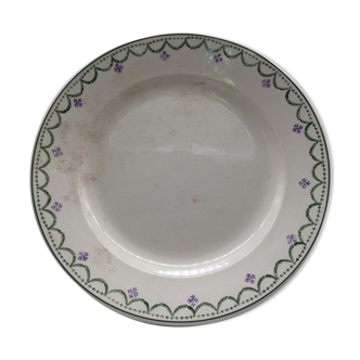 Round Serving Dish, "Longwy" model "Violetta"