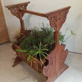 Solid teak carved swing cradle